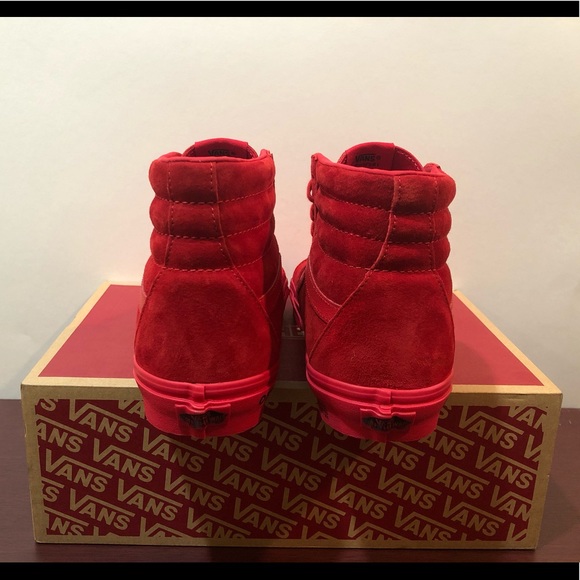 Vans SK8 Hi Nubuck, Red, Various Sizes - Picture 13 of 14